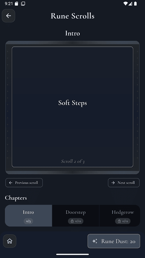 Twilight Runes — chapter map with spell pages